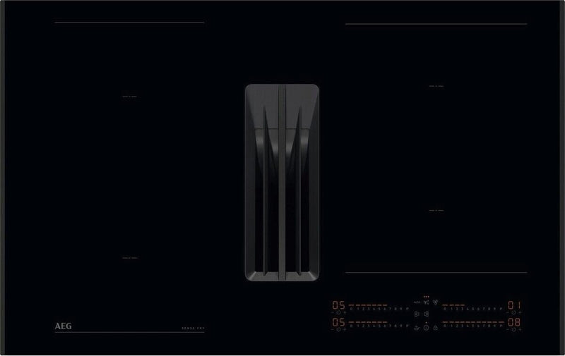AEG NCH84C23AB 80cm Venting Induction Hob - Black Glass