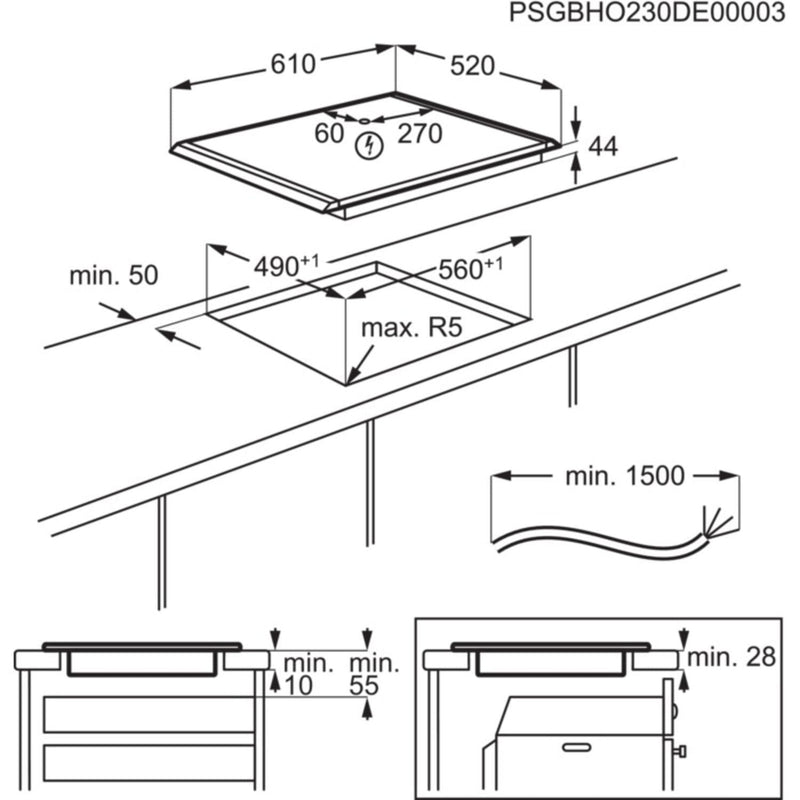 AEG NII64G00AZ 60cm Induction Hob - SaphirMatt