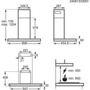 AEG GB87D91CB 90cm Box Chimney Hood - Black