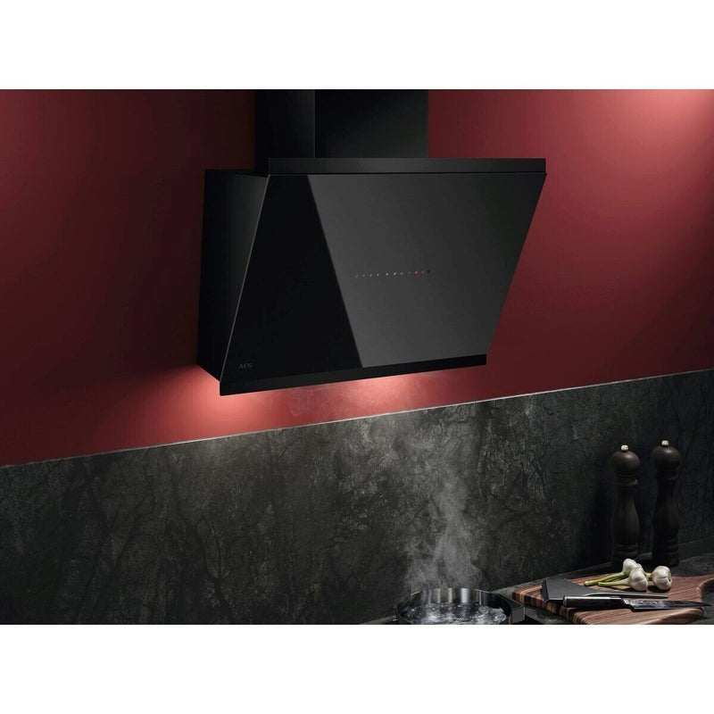 AEG GV77D61SB 60cm Angled Chimney Hood - Black