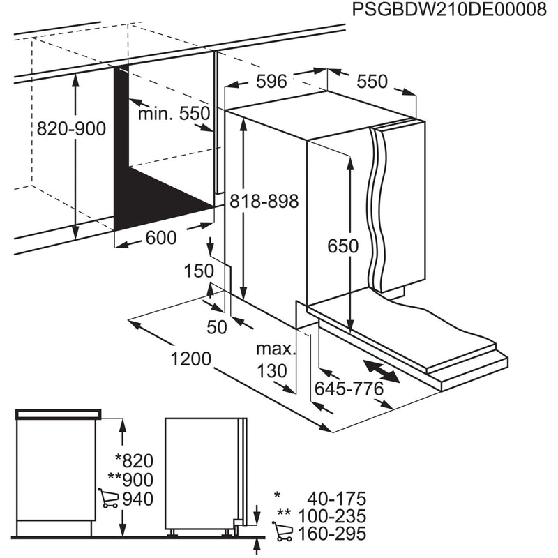 AEG FSB53647Z F/I 13 Place Dishwasher