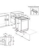 AEG FFB64627ZM F/S 13 Place Dishwasher - Stainless Steel