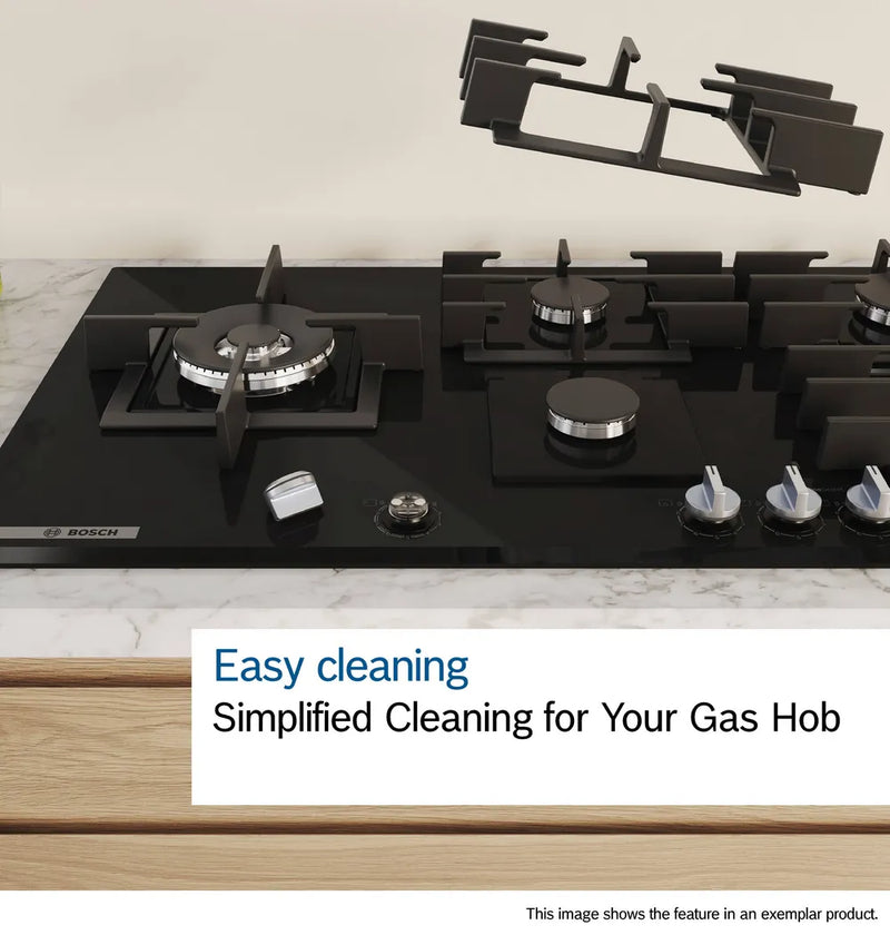 Bosch Series 6 PPQ7A6I40 75cm Gas Hob - Black