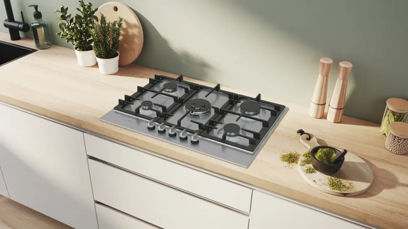 Bosch Series 6 PCQ7A5I90 75cm Gas Hob - Stainless Steel