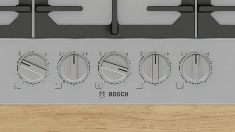 Bosch Series 6 PCQ7A5I90 75cm Gas Hob - Stainless Steel