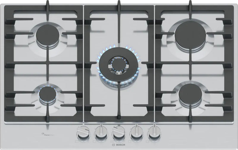 Bosch Series 6 PCQ7A5I90 75cm Gas Hob - Stainless Steel