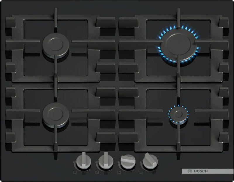 Bosch Series 4 PNP6B6K40 60cm Gas on Glass Hob - Black