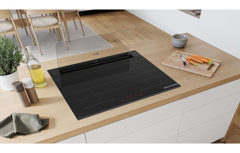 Bosch Series 8 DDW88MM60B 80cm Downdraft Hood - Black & Clear Glass