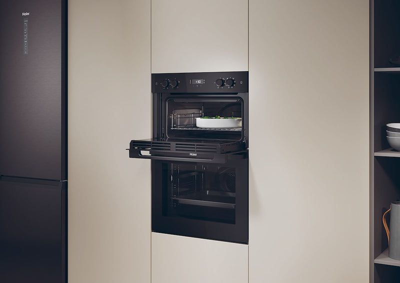 Haier HWO9M2M5B Double Electric Oven - Black