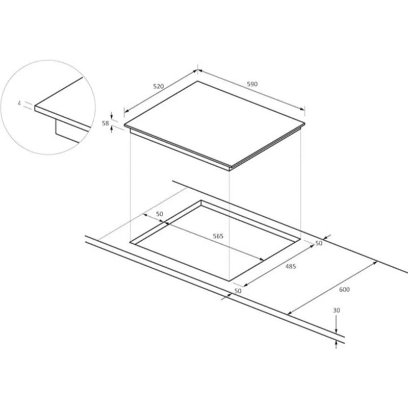 Haier Series 2 HAISJ64MC 60cm Induction Hob - Black