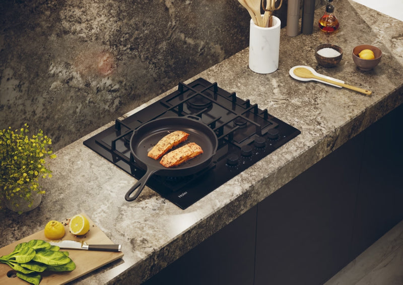 Haier HAVG6BF4TBPB 60cm Gas on Glass Hob - Black