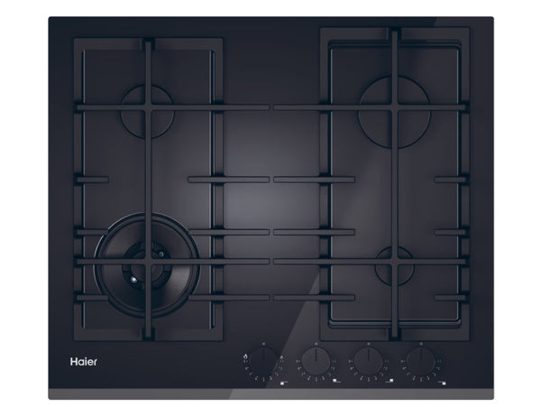 Haier HAVG6BF4TBPB 60cm Gas on Glass Hob - Black
