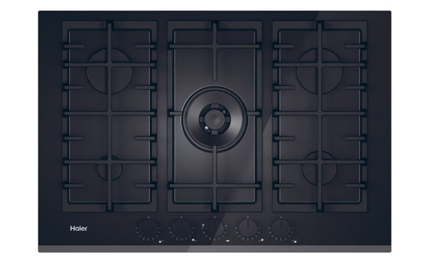 Haier HAVG75TBBP 75cm Gas on Glass Hob - Black