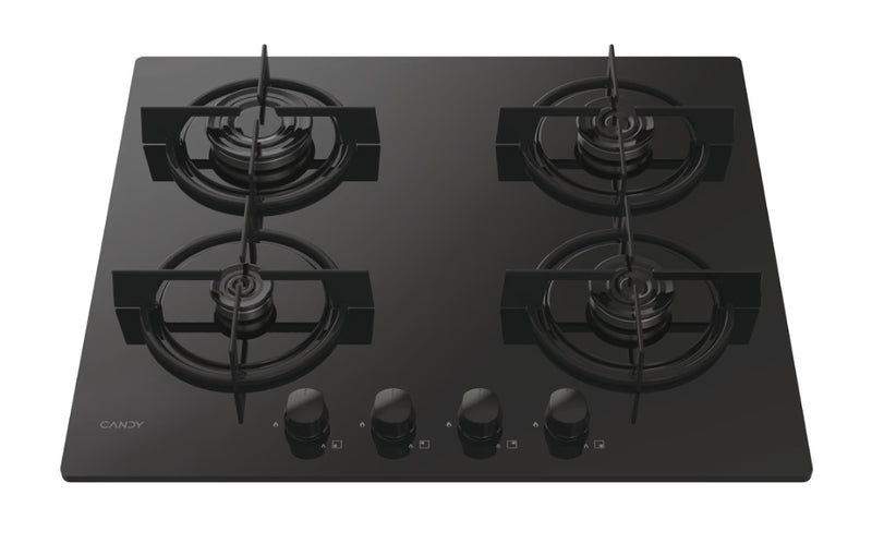 Candy CVW6BB 60cm Gas on Glass Hob - Black