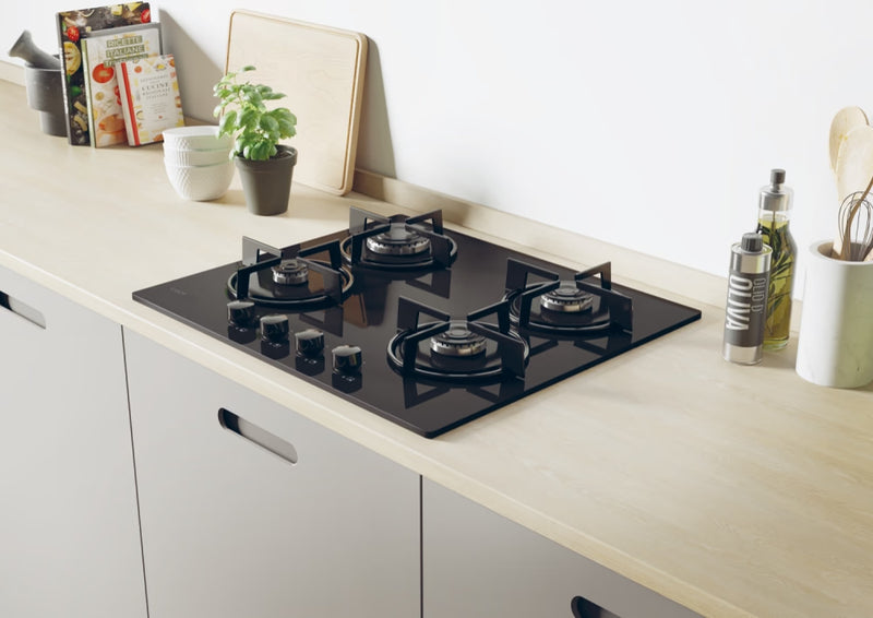 Candy CVW6BB 60cm Gas on Glass Hob - Black
