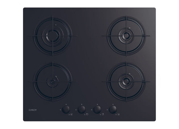 Candy CVW6BB 60cm Gas on Glass Hob - Black