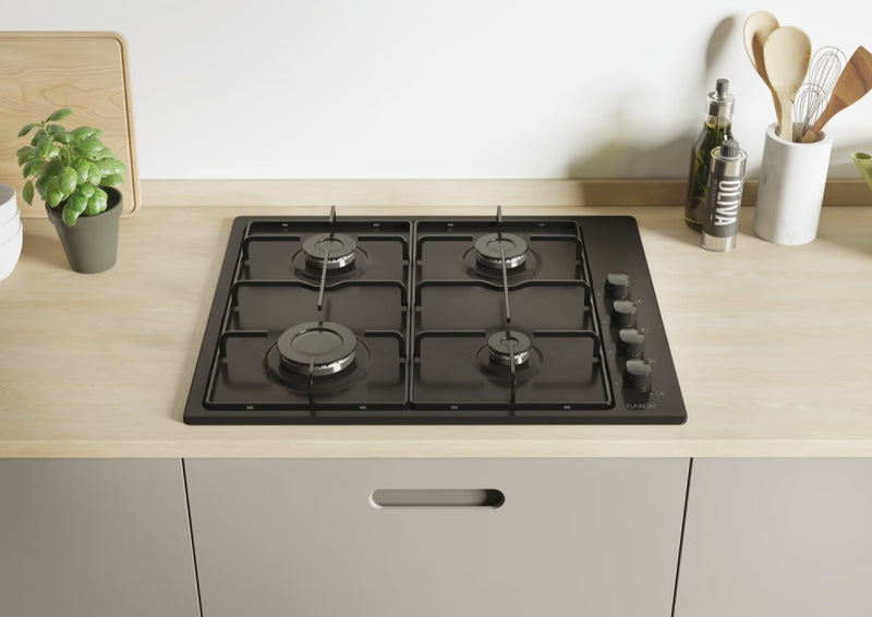 Candy CHW6LBB 60cm Gas Hob - Black