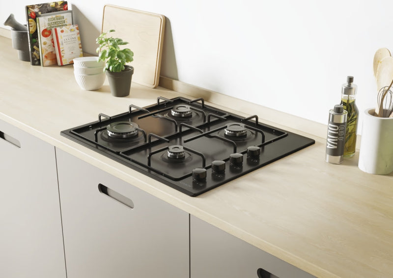 Candy CHW6LBB 60cm Gas Hob - Black