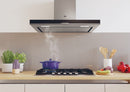 Hoover HTS9CBH5XWIFI 90cm Island Hood - Black & Stainless Steel