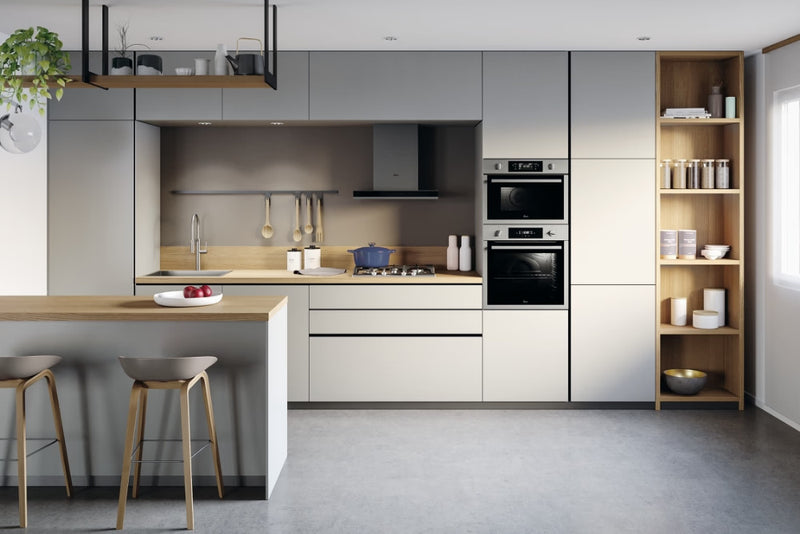 Hoover HTS6CBH3X 60cm Island Hood - Black & Stainless Steel