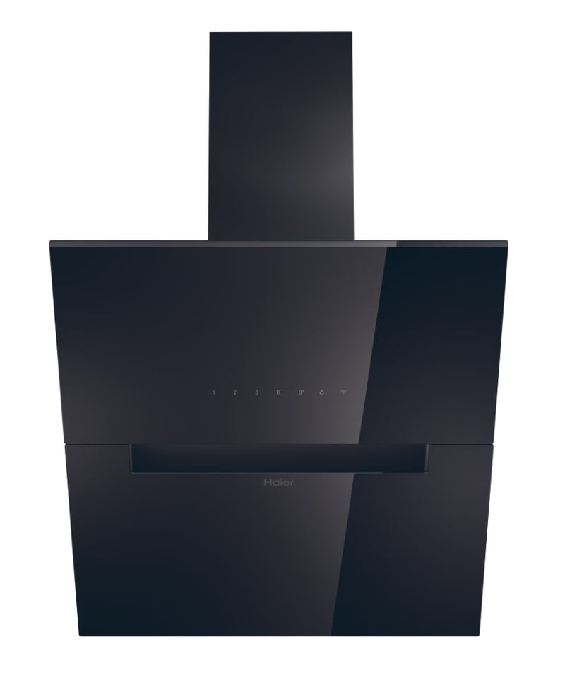 Haier HADG6CBS4BWIFI 60cm Chimney Hood - Black Glass