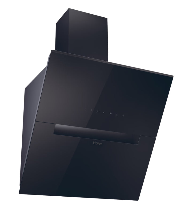 Haier HADG6CBS4BWIFI 60cm Chimney Hood - Black Glass