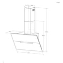 Haier HADG6CBS4BWIFI 60cm Chimney Hood - Black Glass