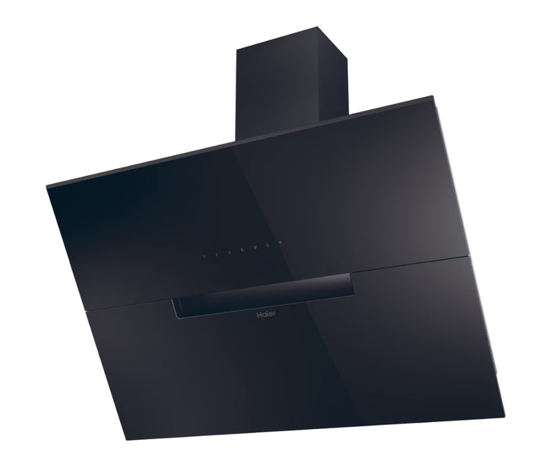 Haier HADG9CBS4BWIFI 90cm Chimney Hood - Black Glass
