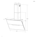 Haier HADG9CBS4BWIFI 90cm Chimney Hood - Black Glass