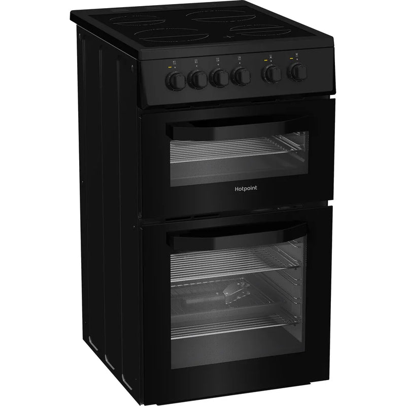 Hotpoint HTE5VCB Slim Electric Cooker - Black
