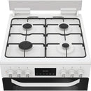 Hotpoint HDD6GDC2W Dual Fuel Cooker - White