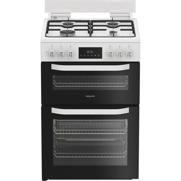 Hotpoint HDD6GDC2W Dual Fuel Cooker - White