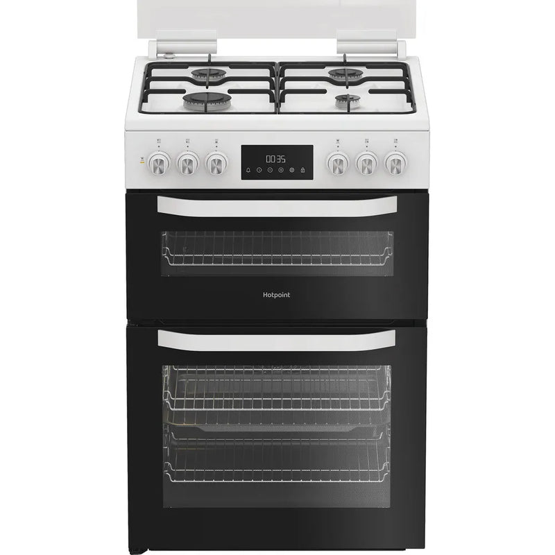 Hotpoint HDD6GDC2W Dual Fuel Cooker - White