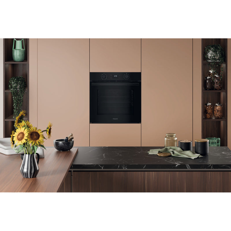 Hotpoint HO3 K55C B UK Single Electric Oven - Black