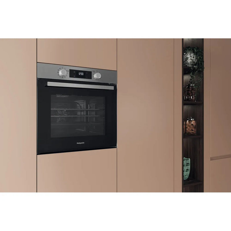 Hotpoint HO 278P X UK Single Pyrolytic Oven - Black