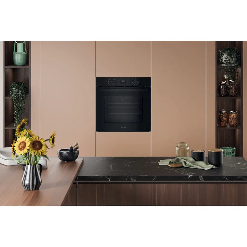 Hotpoint HO 475P B UK Single Pyrolytic Oven - Black
