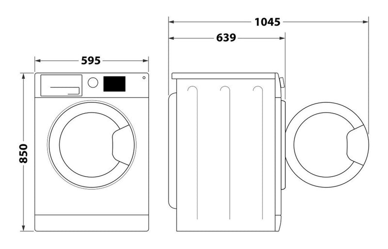 Hotpoint NSWM 1046 BS UK F/S 10kg 1400rpm Washing Machine - Black