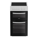 Indesit ITE5VMW Slim Double Electric Cooker - White