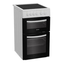 Indesit ITE5VMW Slim Double Electric Cooker - White