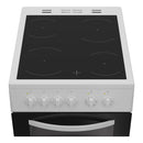Indesit ITE5VMW Slim Double Electric Cooker - White
