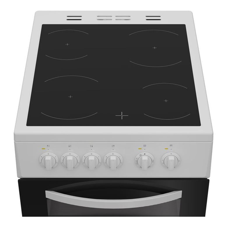 Indesit ITE5VMW Slim Double Electric Cooker - White