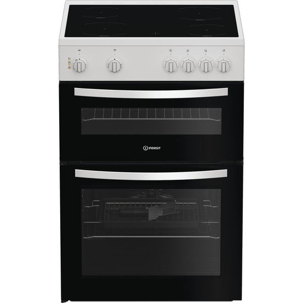 Indesit IDE6VMW Double Electric Cooker - White