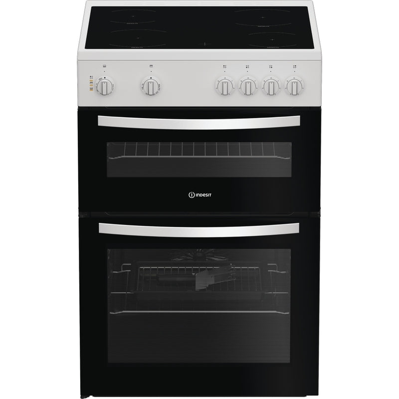 Indesit IDE6VMW Double Electric Cooker - White