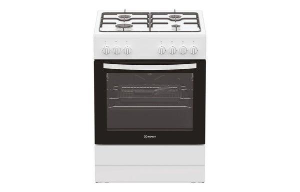 Indesit I6G3PMW/UK Single Dual Fuel Cooker - White