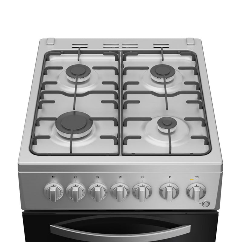 Indesit I5G3PMX Slim Single Dual Fuel Cooker - Stainless Steel