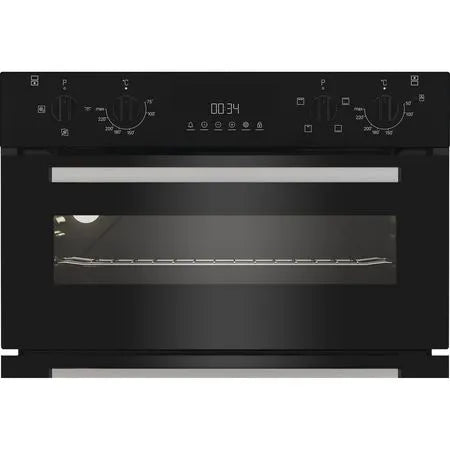 Indesit DUI 10D B Built Under Double Electric Oven - Black