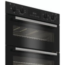 Indesit DUI 10D B Built Under Double Electric Oven - Black