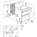 Indesit DUI 10D B Built Under Double Electric Oven - Black