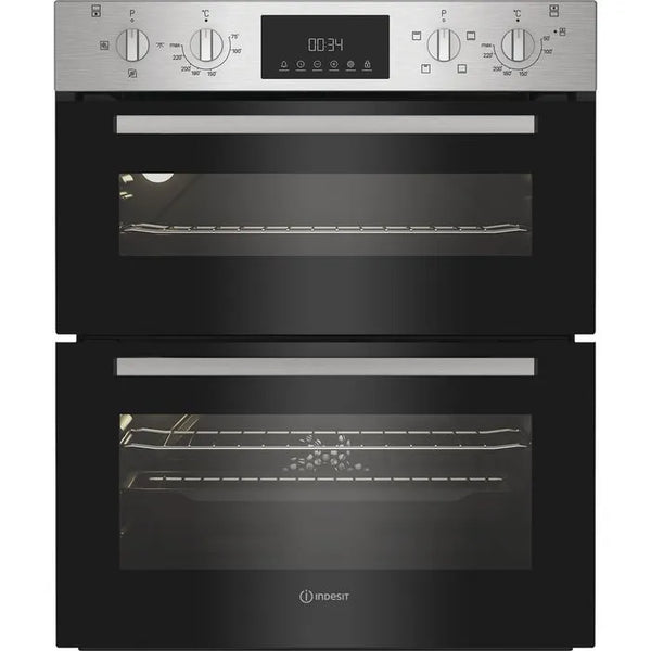 Indesit DUI 10D IX Built Under Double Electric Oven - Stainless Steel