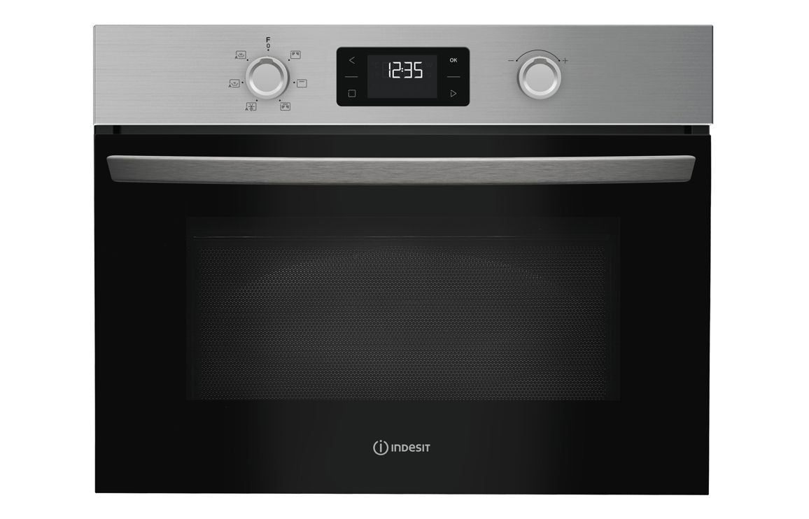 Indesit IP 252R XUK B/I 900W Microwave & Grill - Stainless Steel UK